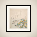 Fishes Swimming with Yellow Flowers framed