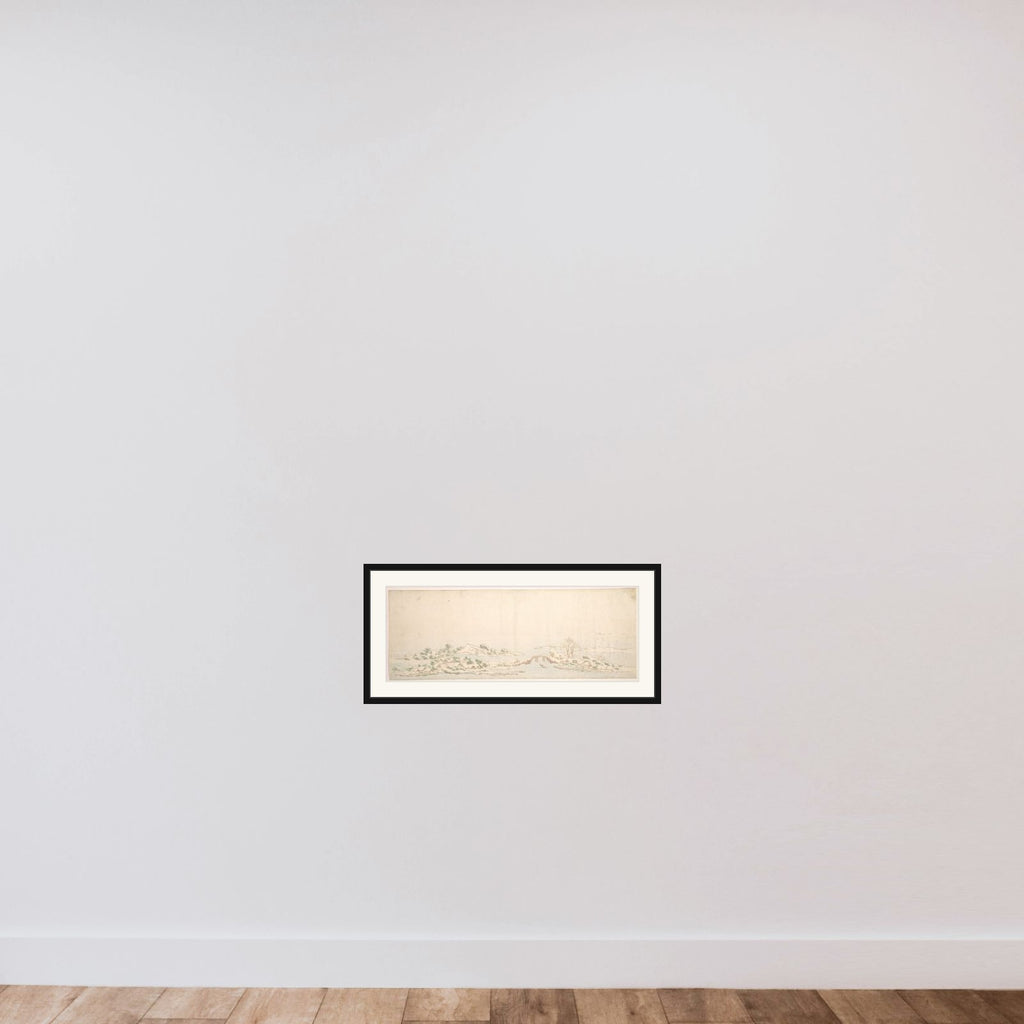 Winter Landscape framed — shown to scale