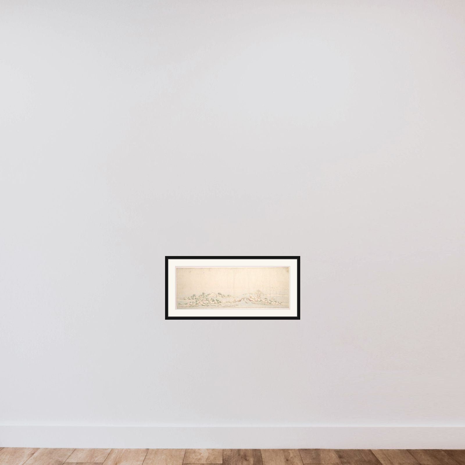 Winter Landscape framed — shown to scale