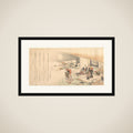 Young Lady with Lamp; Man and Woman on Veranda of Tea-House framed