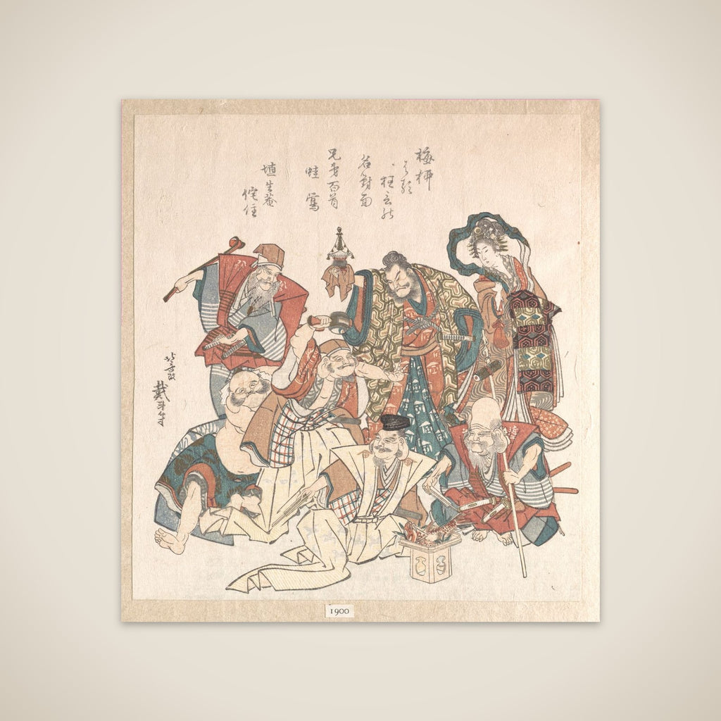 Seven Gods of Good Fortune unframed print