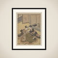 Young Women Playing Cat’s Cradle (Ayatori) framed