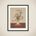 Ike Bana (Flower Arrangement) in the Ike-no-bo Style framed