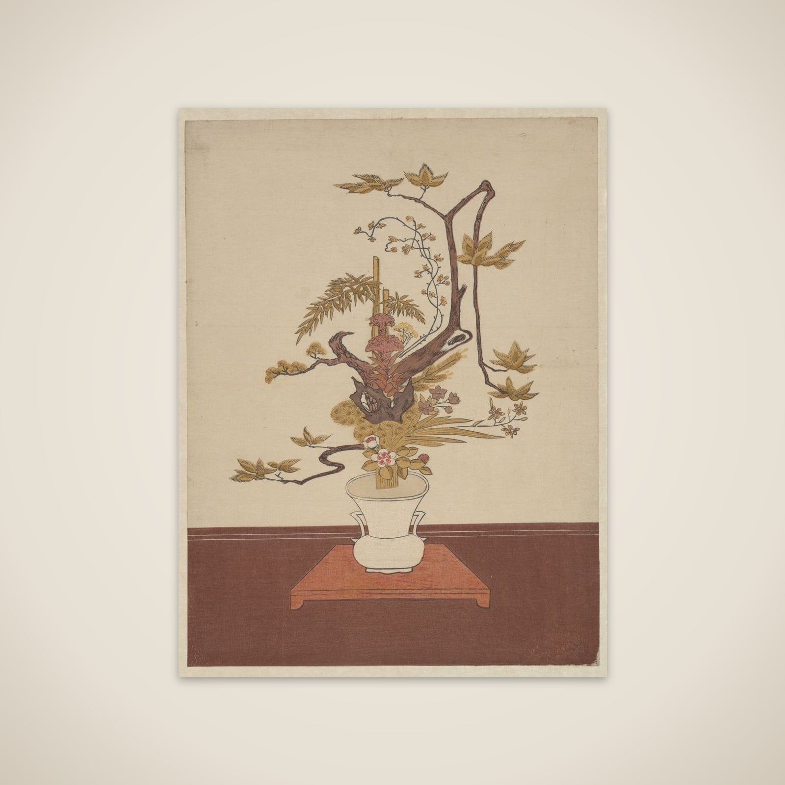 Ike Bana (Flower Arrangement) in the Ike-no-bo Style unframed print