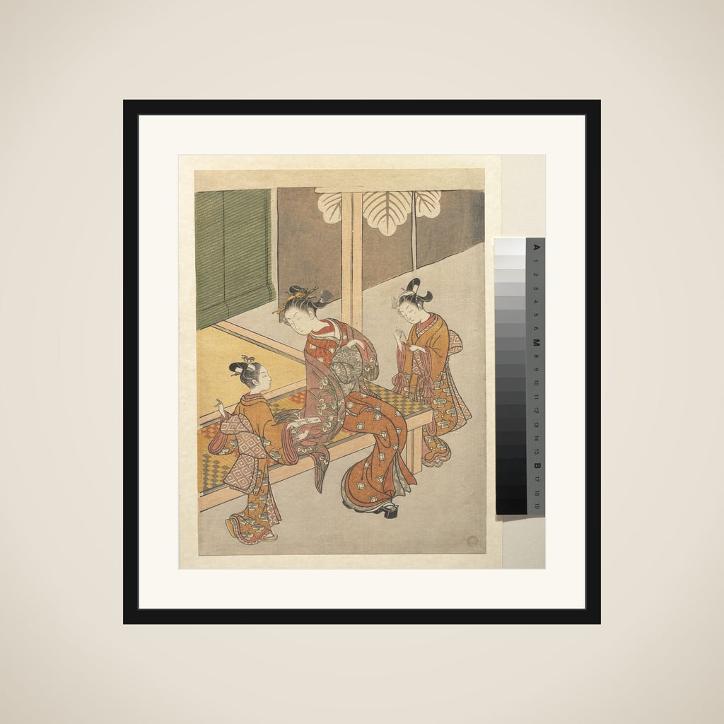 On the Engawa of Tsuta-ya framed