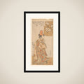 Segawa Tomisaburo in the Role of Musume Dojoji in "Hanagatami Kazaori Eboshi" framed