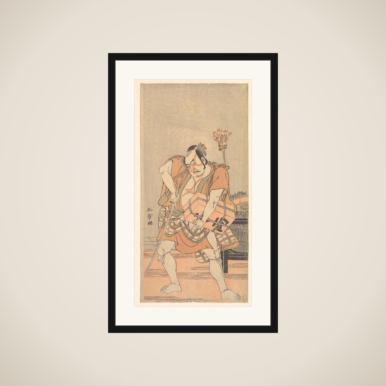 The Actor 2nd Nakamura Sukegoro as a Robber framed