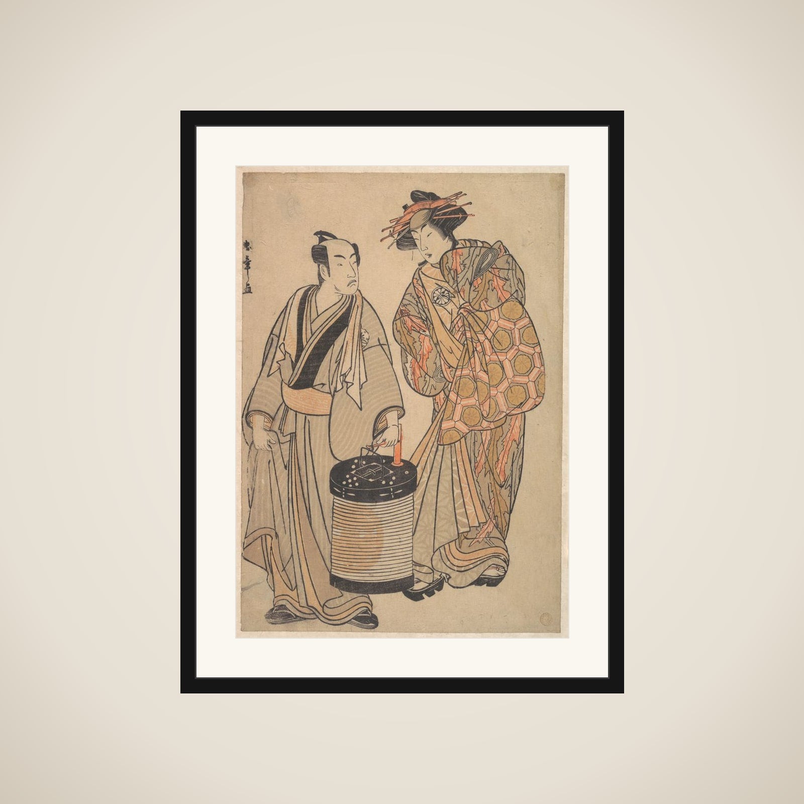 The Third Segawa Kikunojo as an Oiran framed