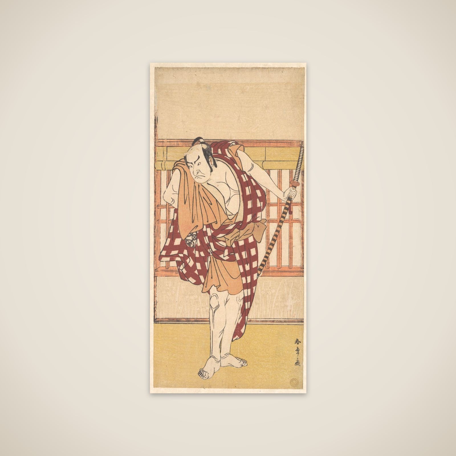 The Actor Nakamura Nakazo as a Kyokaku unframed print