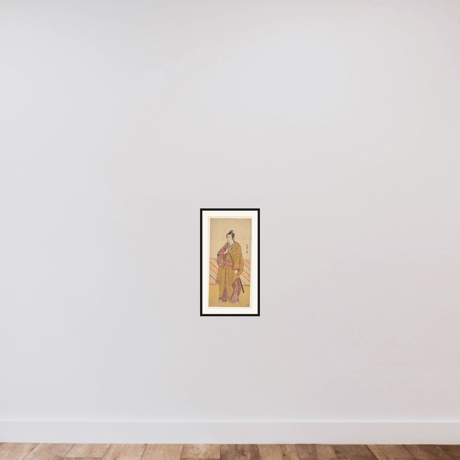 The Actor Bando Mitsugorō I as one of the Conen Otoko or Five Kyokaku framed — shown to scale