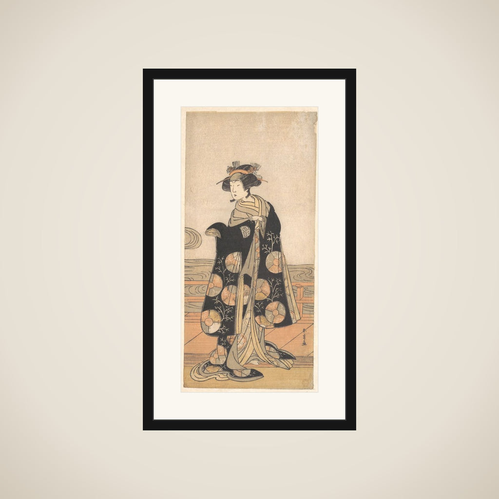Yoshizawa Iroha as a Woman Standing on the Engawa of a House by a River framed