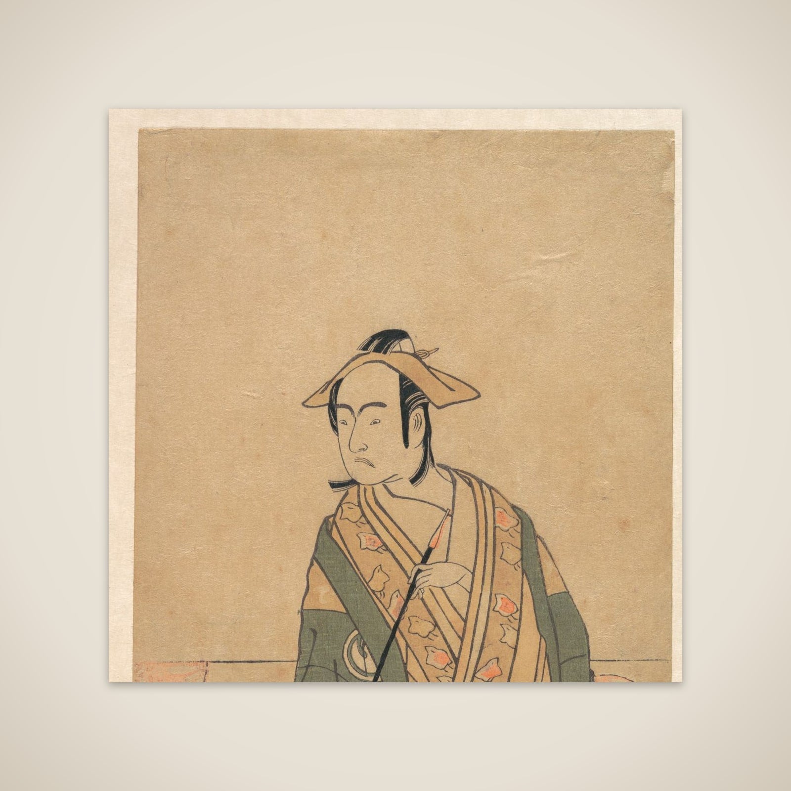 The Third Sawamura Sojūrō in the Role of Soga no Jūrō unframed print