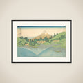 Reflection in Lake at Misaka in Kai Province (Kōshū Misaka suimen), from the series Thirty-six Views of Mount Fuji (Fugaku sanjūrokkei framed