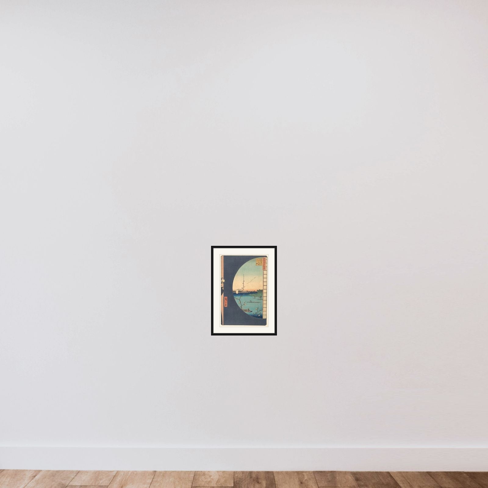 Susaki Hen-yori Suijin no Mori, Uchikawa framed — shown to scale
