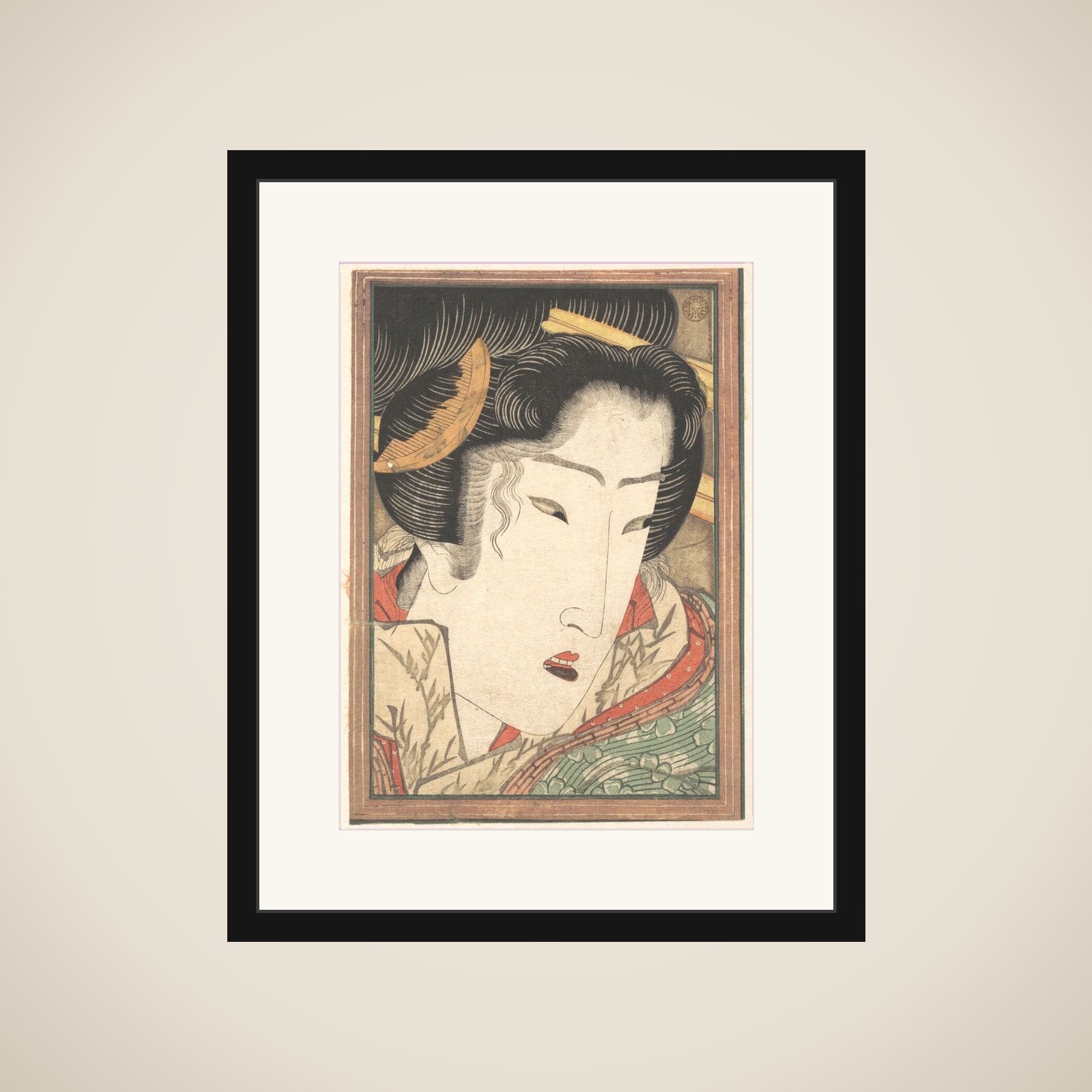 Rejected Geisha from Passions Cooled by Springtime Snow framed