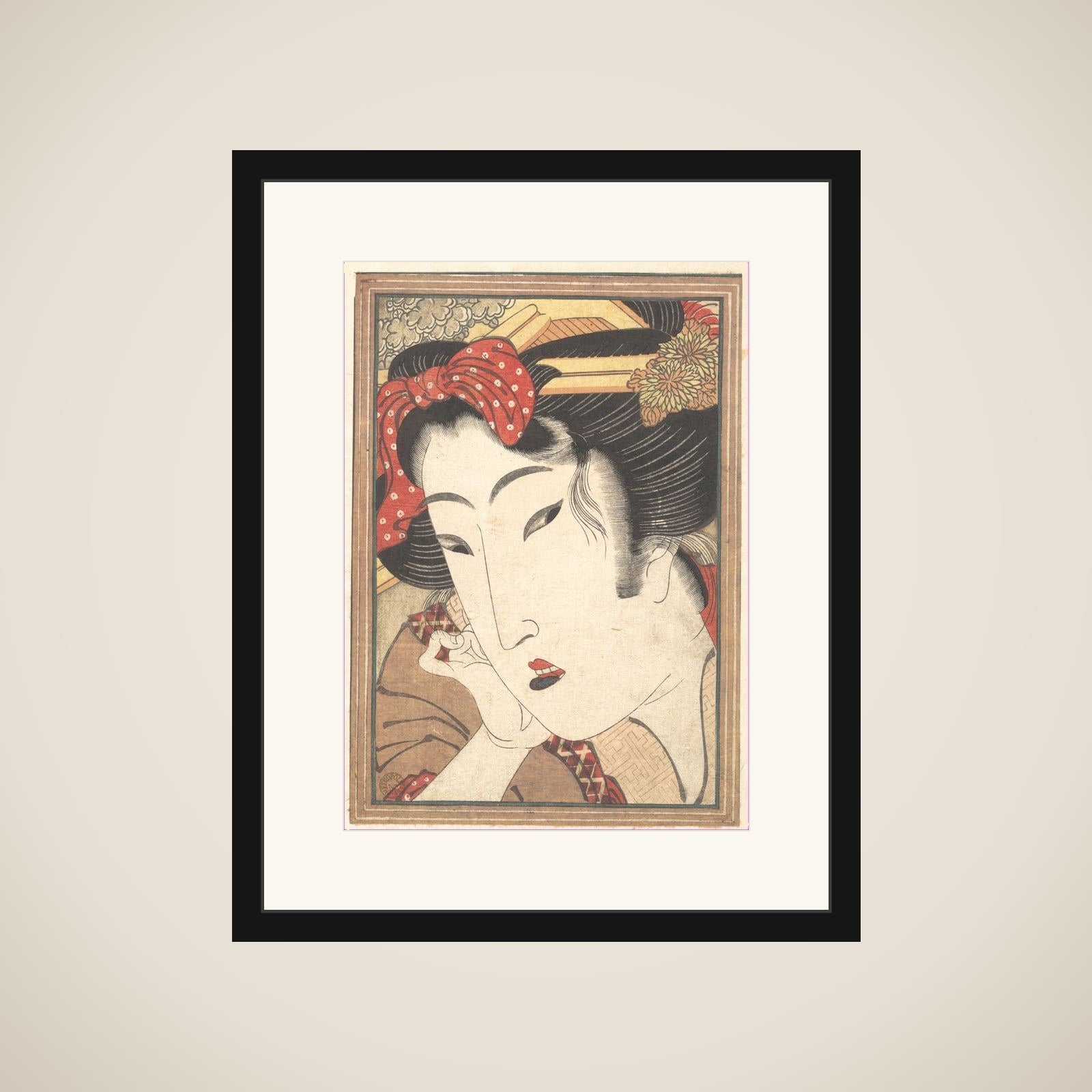 Rejected Geisha from Passions Cooled by Springtime Snow framed