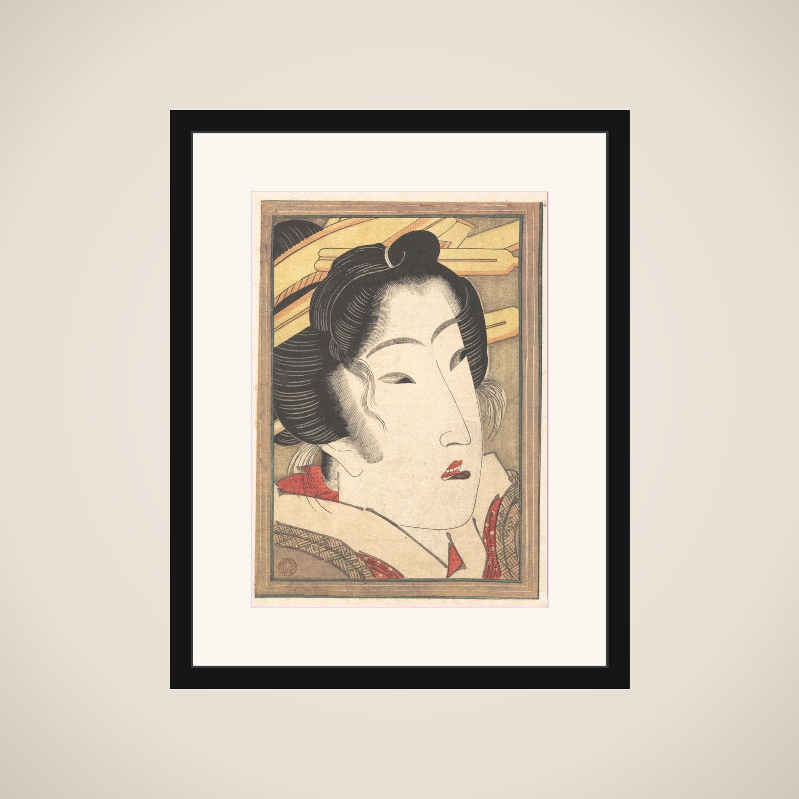 Rejected Geisha from Passions Cooled by Springtime Snow framed