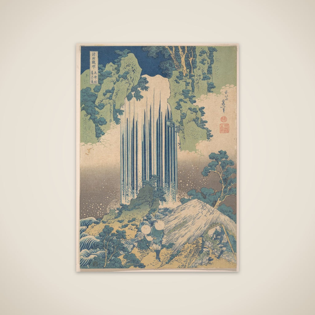 Yōrō Waterfall in Mino Province (Mino no Yōrō no taki), from the series A Tour of Waterfalls in Various Provinces (Shokoku taki meguri) unframed print