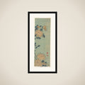 Yellow Chrysanthemums on a Blue Ground framed