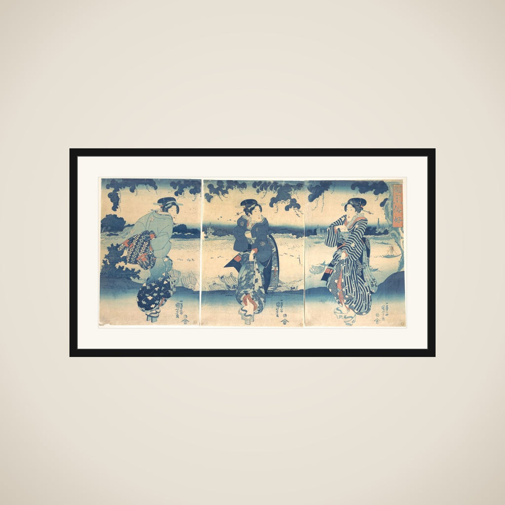 Women Near a River framed