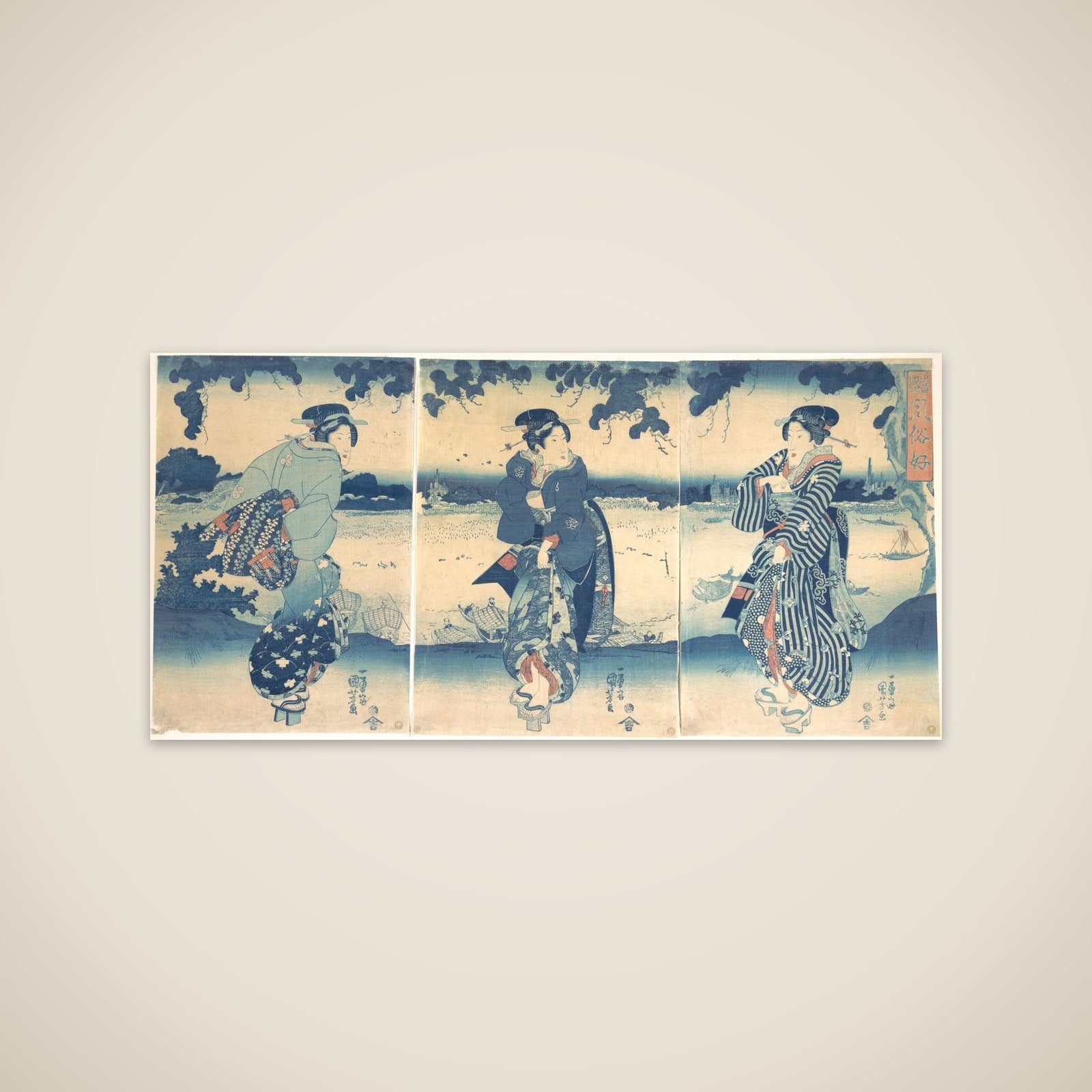 Women Near a River unframed print