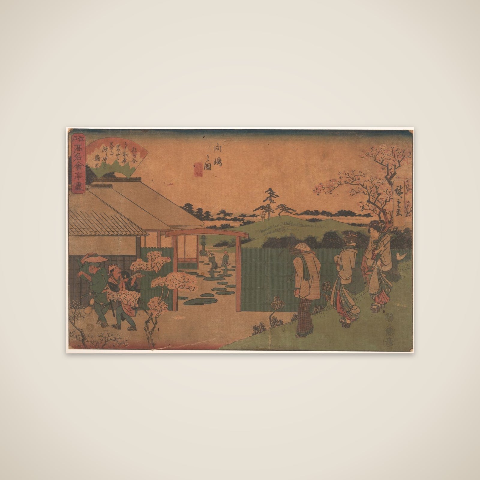 Mukojima no Zu (Hira-Iwa) unframed print