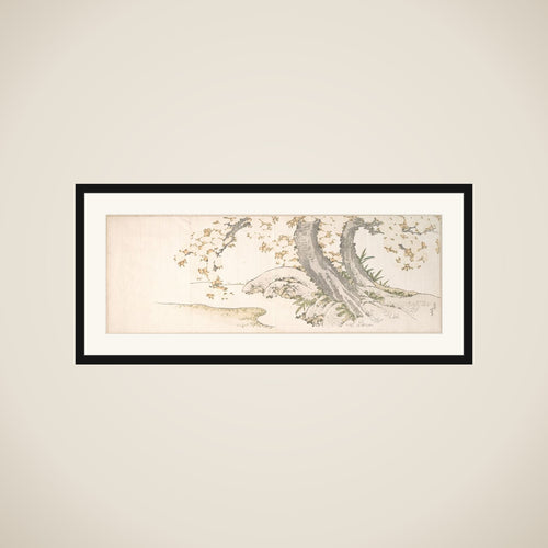 Blossoming Cherry Trees by a Stream framed