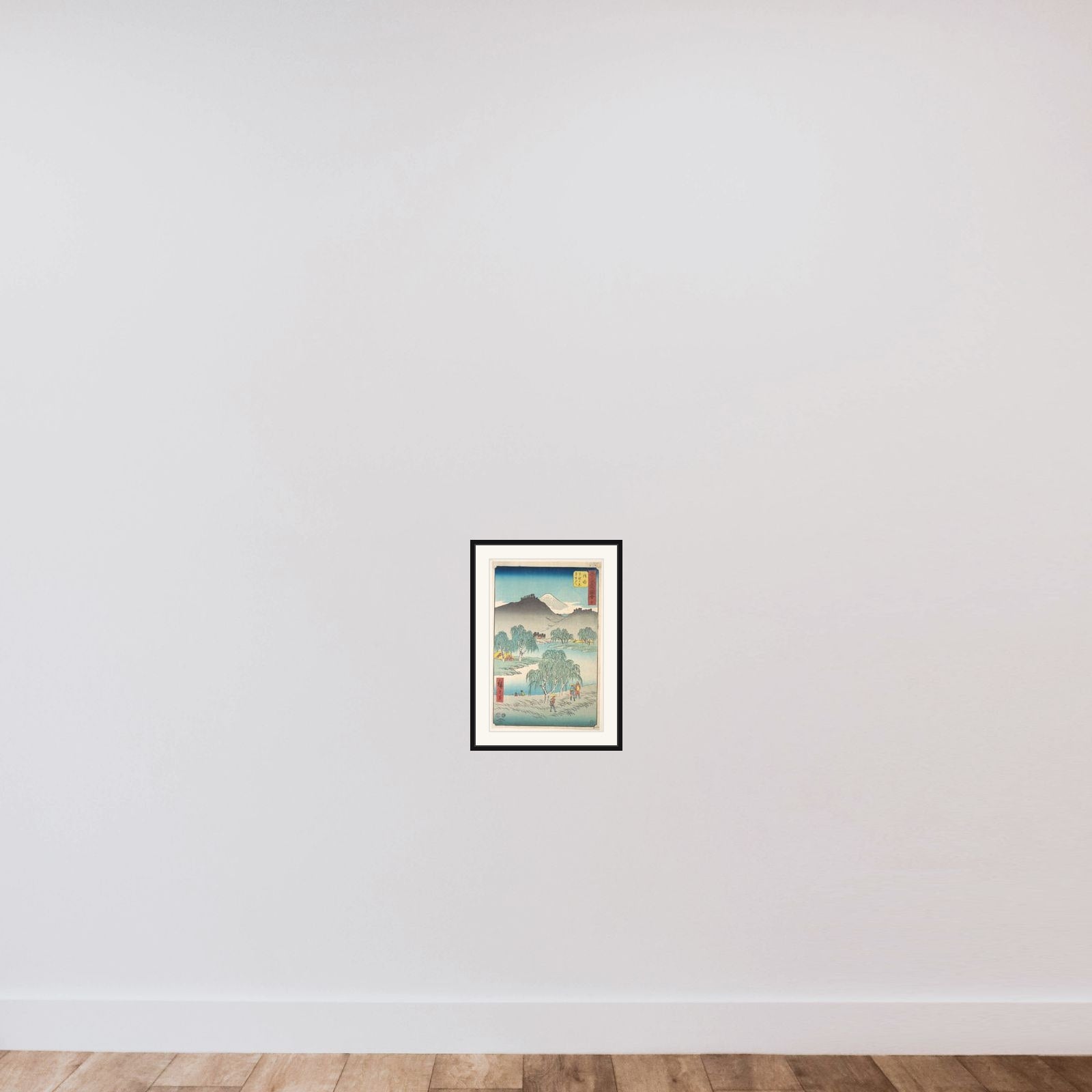 Goyu framed — shown to scale