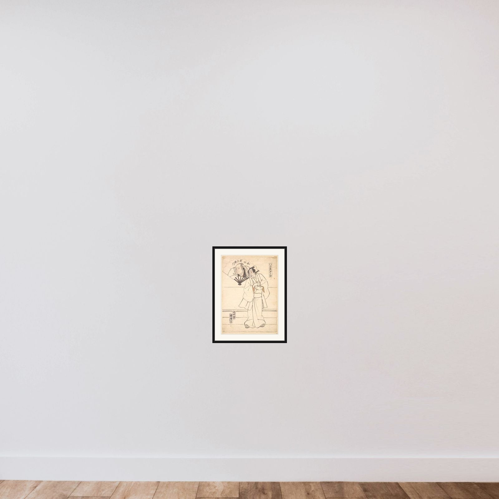 Drawing Intended as Design for an Actor Print framed — shown to scale