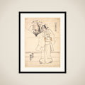 Drawing Intended as Design for an Actor Print framed