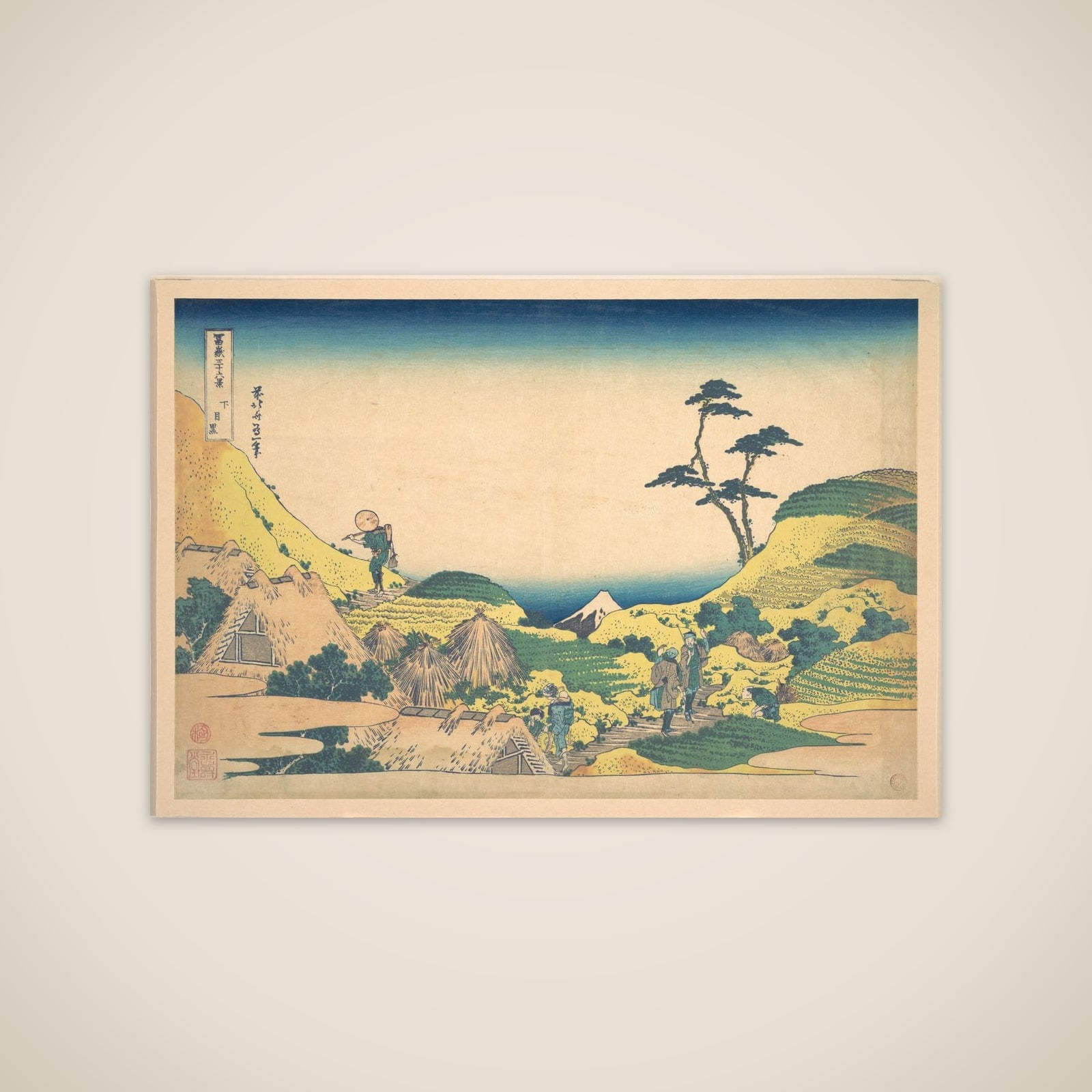 Lower Meguro (Shimo Meguro), from the series Thirty-six Views of Mount Fuji (Fugaku sanjūrokkei) unframed print