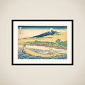 Tago Bay near Ejiri on the Tōkaidō (Tōkaidō Ejiri Tago no ura ryaku zu), from the series Thirty-six Views of Mount Fuji (Fugaku sanjūrokkei) framed