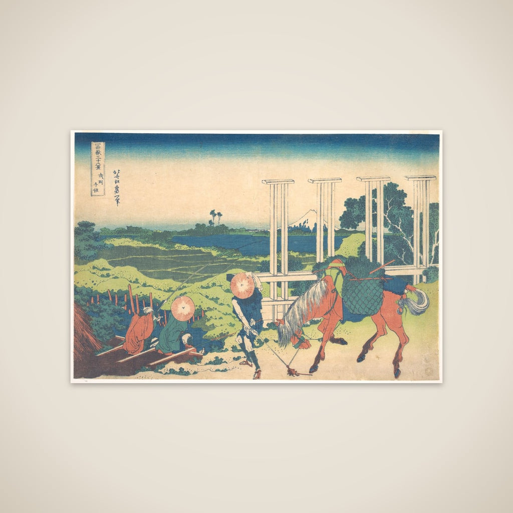 Senju in Musashi Province (Bushū Senju), from the series Thirty-six Views of Mount Fuji (Fugaku sanjūrokkei) unframed print