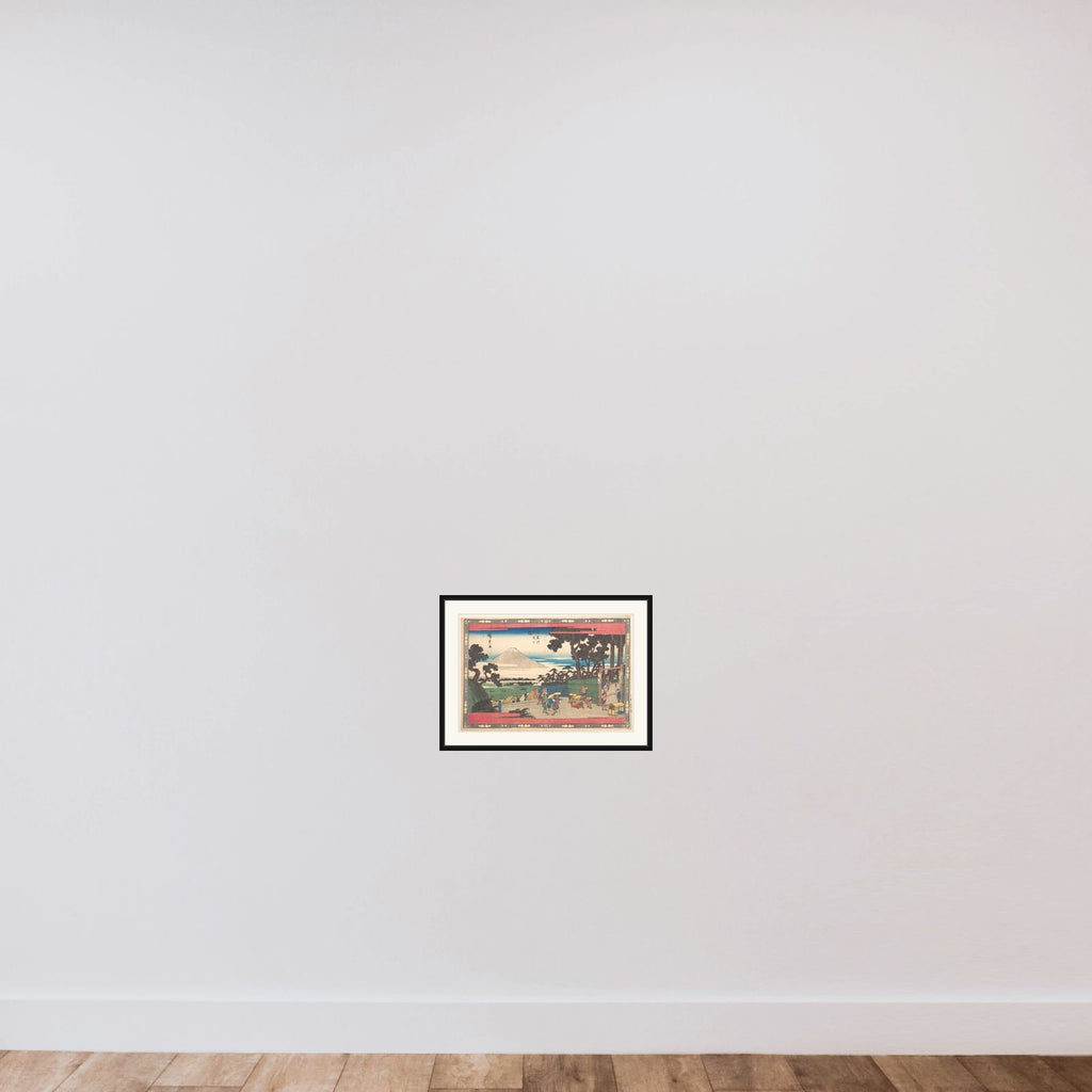 Meguro Gionin Zaka framed — shown to scale