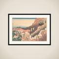 Groups of Mountain Climbers (Shojin tozan), from the series Thirty-six Views of Mount Fuji (Fugaku sanjūrokkei) framed