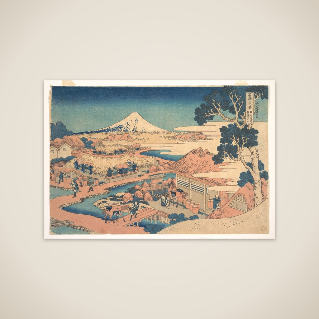 Fuji from the Katakura Tea Fields in Suruga (Sunshū Katakura chaen no Fuji), from the series Thirty-six Views of Mount Fuji (Fugaku sanjūrokkei) unframed print