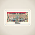 Illustration of the Museum at the Second National Industrial Exhibition in Ueno, from the series Famous Places in Tokyo (Tokyo meisho-Ueno kōen naikoku kangyō daini hakurankai bijutsukan zu) framed