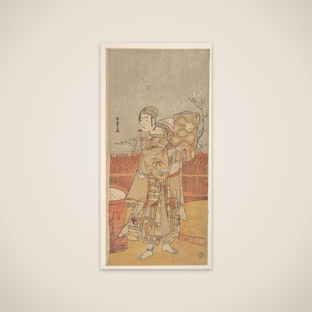 The Actor Sawamura Sojuro III Holding up a Piece of Brocade unframed print