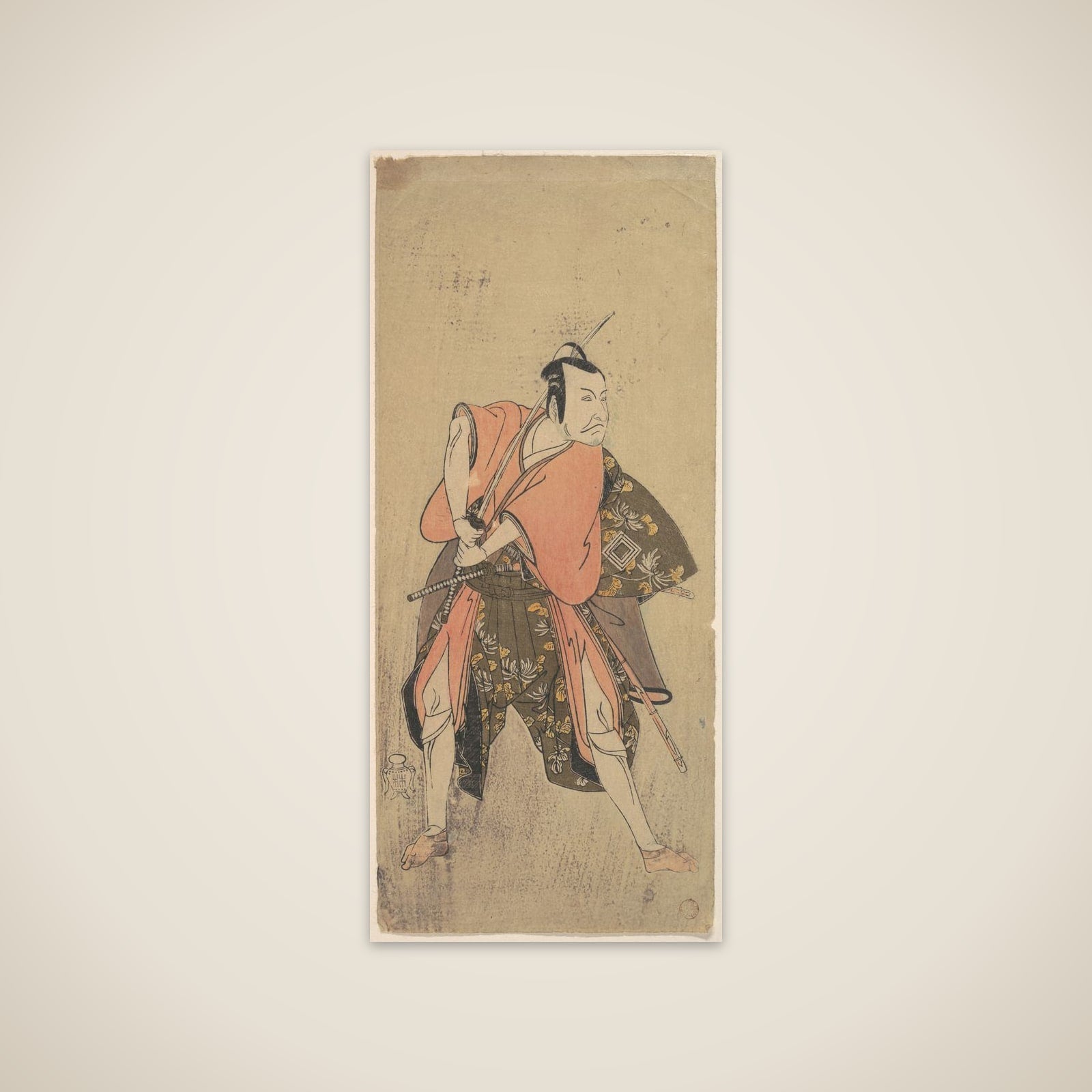 The Actor Ichikawa Danjuro V as a Samurai Ready to Fight unframed print
