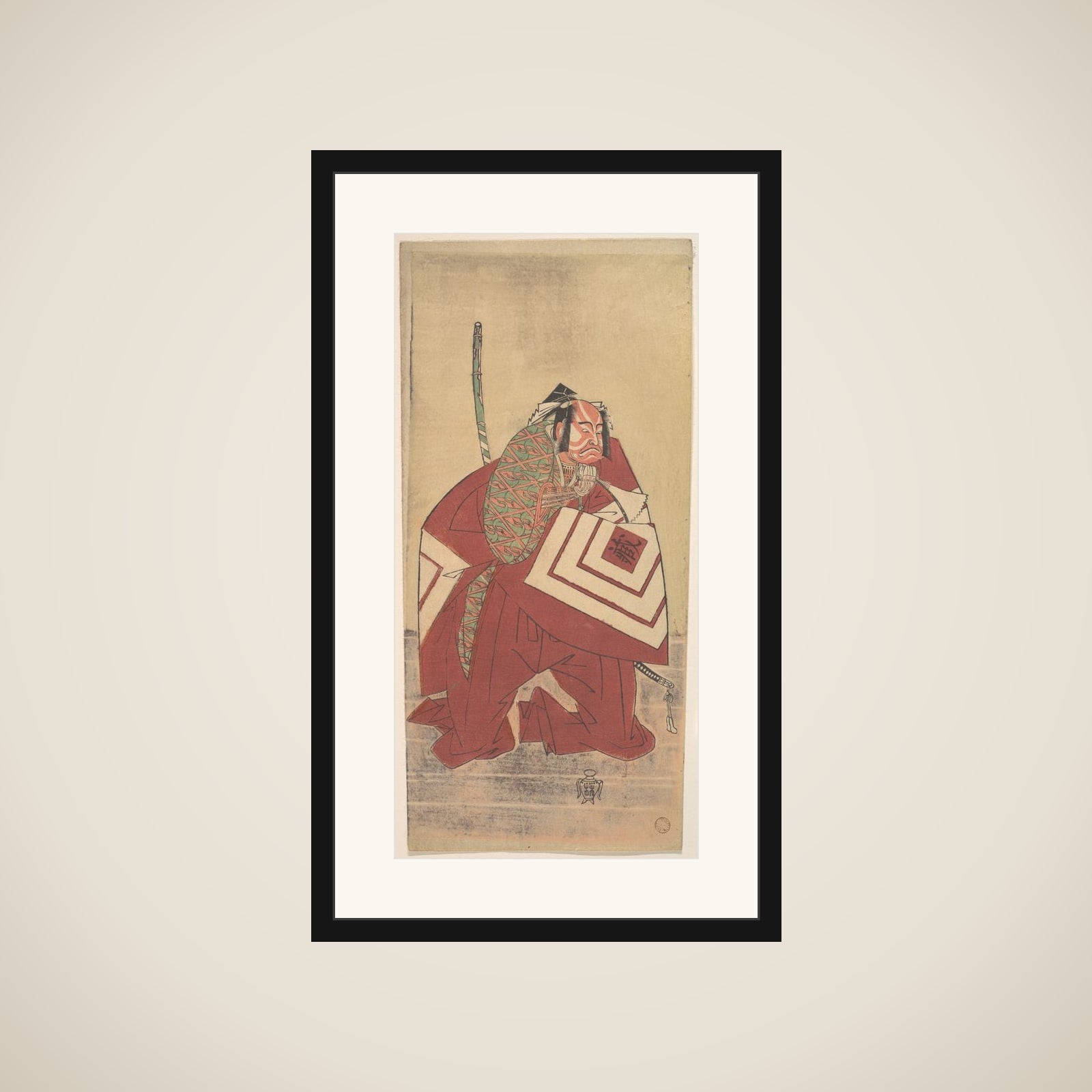 The Actor Ichikawa Danzō III as a Court Noble framed