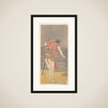 The Actor Otani Hiroemon III as Man Ready to Wade into the Sea with a Drawn Sword framed