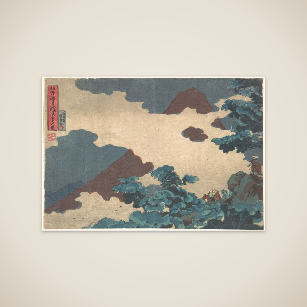 View of Mount Asama from the Usui Pass unframed print
