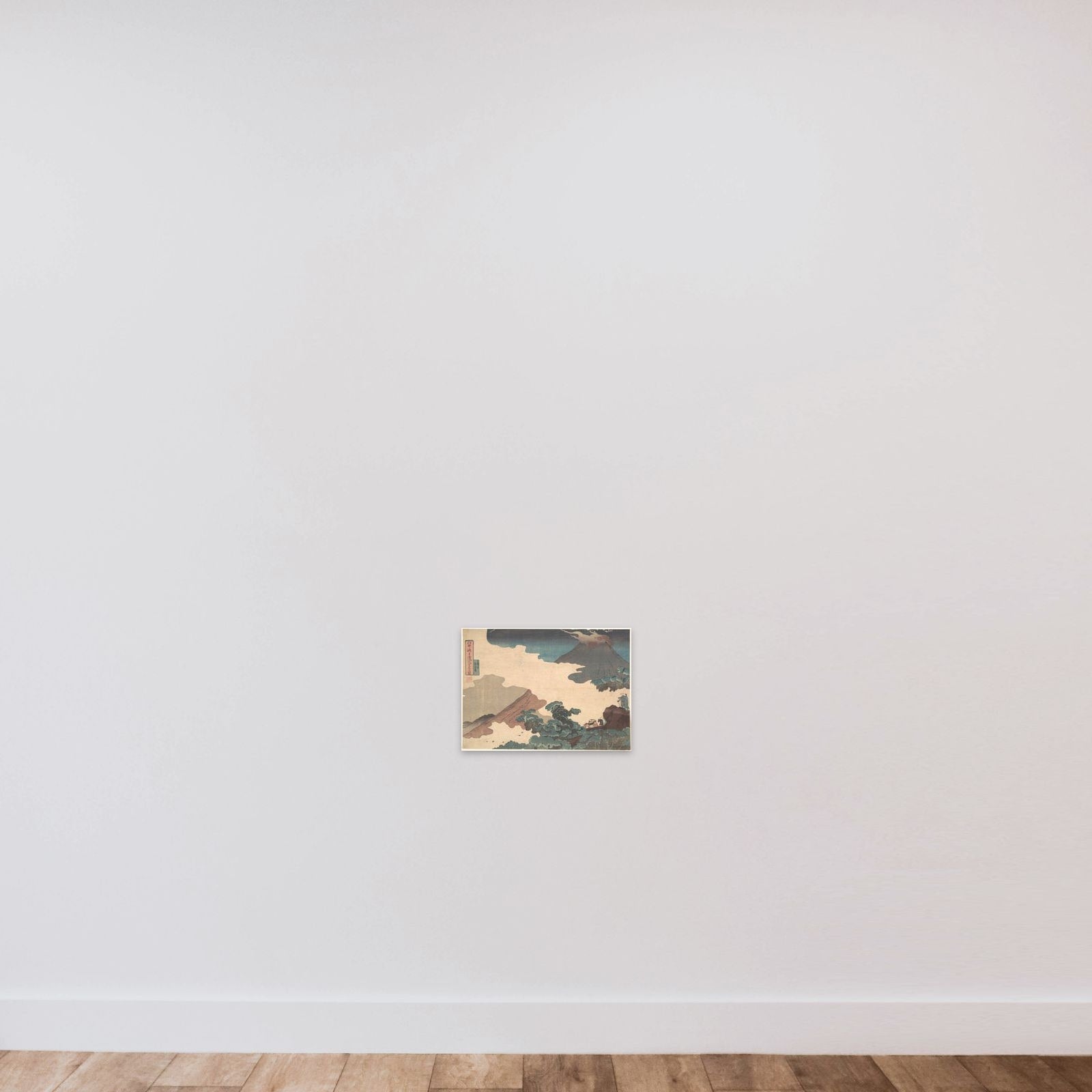 View of Mount Asama from the Usui Pass unframed — shown to scale
