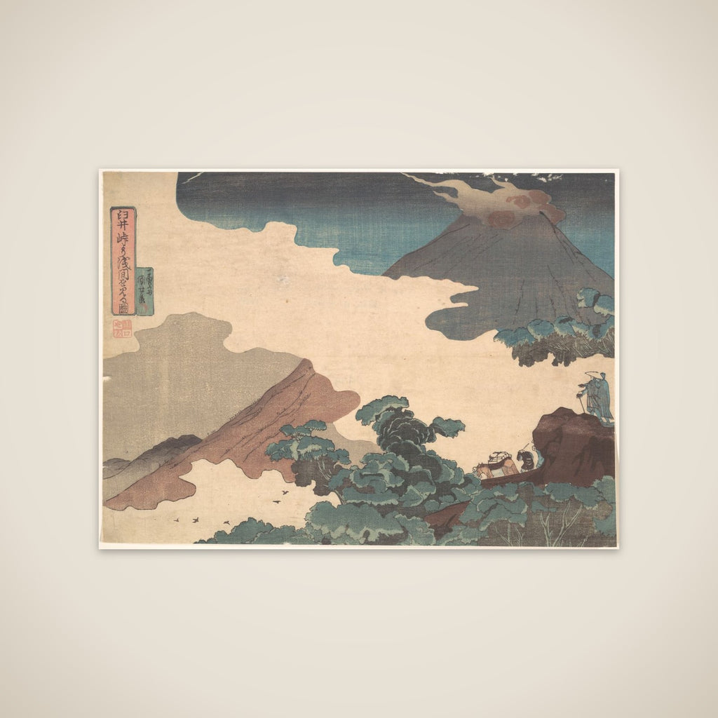 View of Mount Asama from the Usui Pass unframed print