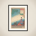 Poet with Two Pages on the Banks of the Tatsuta framed