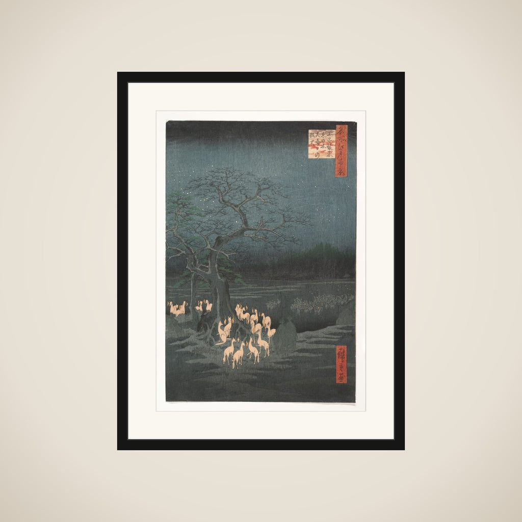 New Year's Eve Foxfires at the Changing Tree, Ōji framed