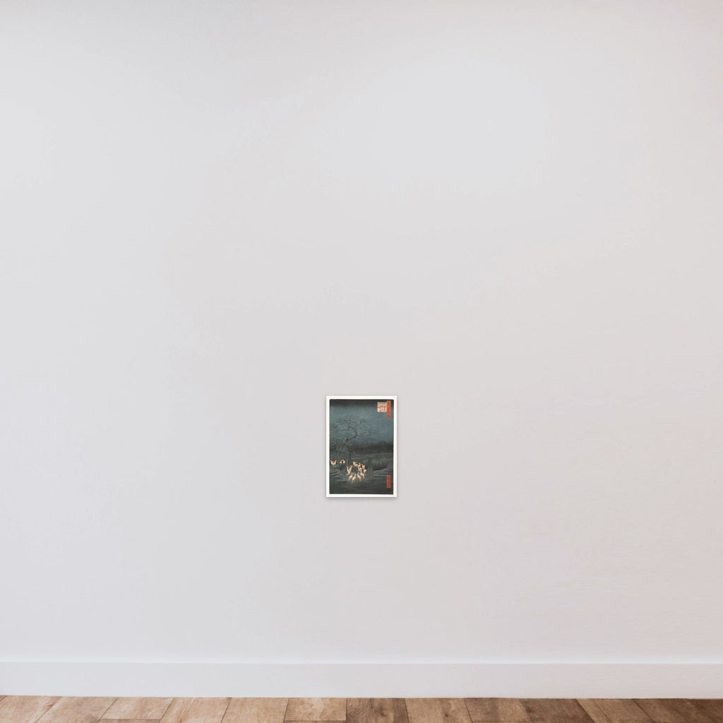 New Year's Eve Foxfires at the Changing Tree, Ōji unframed — shown to scale