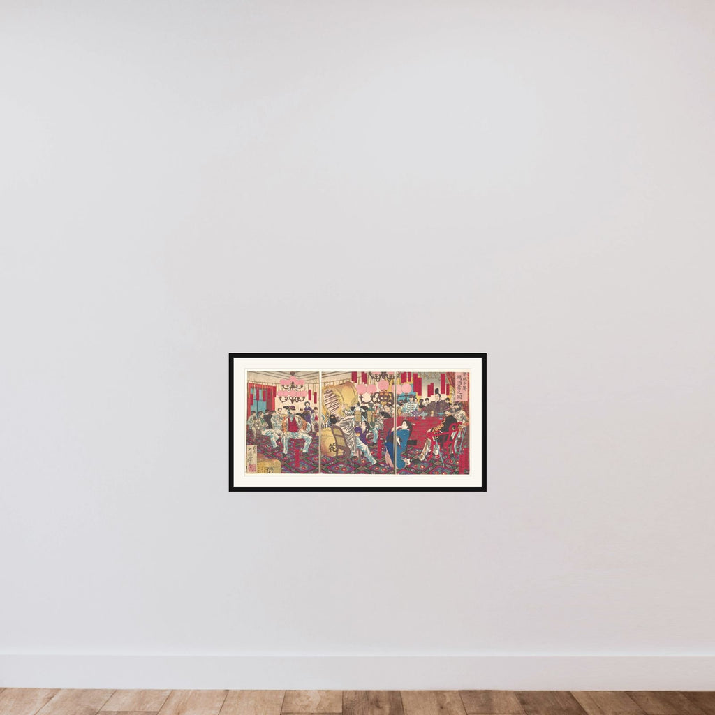 Police Superintendant's Party: A Gift of Food and Drink framed — shown to scale