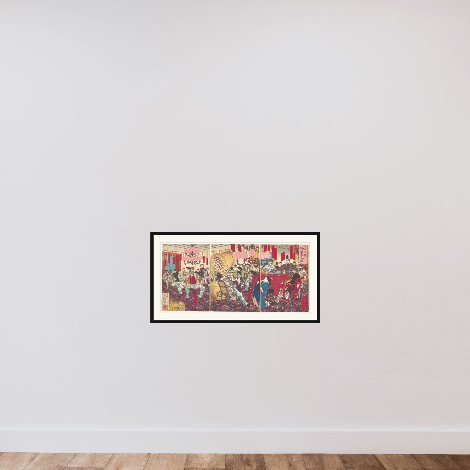 Police Superintendant's Party: A Gift of Food and Drink framed — shown to scale