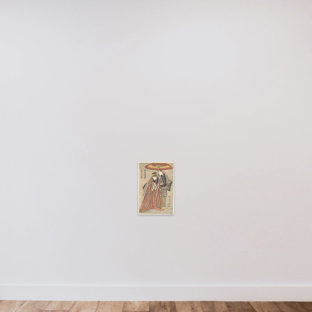Kabuki Actors: Bando Mitsugorō and Iwai Hanshirō unframed — shown to scale